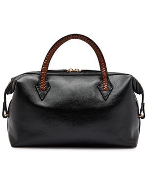 Metier Vérité City Small Leather Top Handle Bag - Black