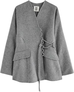 By Malene Birger Lalou Panelled Wool Blazer - Grey