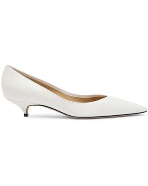 The Row Liisa 35 Leather Pumps - White