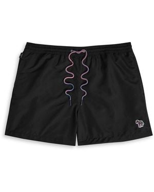 Paul Smith Zebra-Appliquéd Shell Swim Shorts - Black