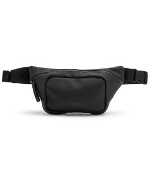 Rains Mini Rubberised Belt Bag - Black