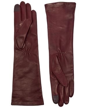 Handsome Stockholm Essentials Long Leather Gloves - Purple