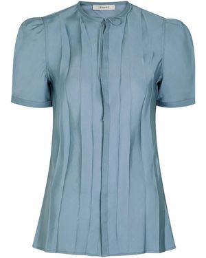Lemaire Creased Satin Shirt - Blue