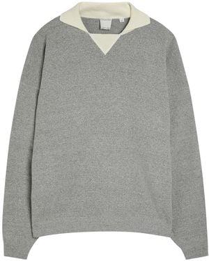 Calvin Klein Desmond Silk-Knit Polo - Grey