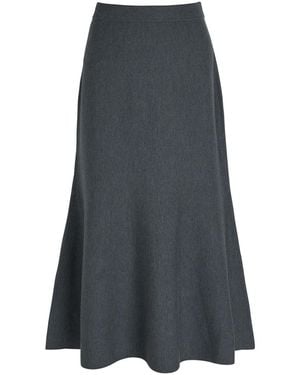 Jonathan Simkhai Atwood Wool Midi Skirt - Gray