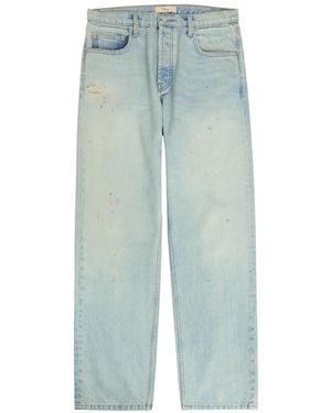 CHERRY LA Distressed Relaxed Straight-Leg Jeans - Blue