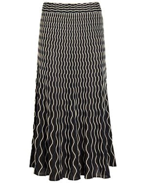 Jonathan Simkhai Aliza Textured Knit Midi Skirt - Black