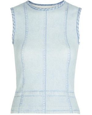 Rag & Bone Mirimar Printed Stretch-Cotton Tank - Blue