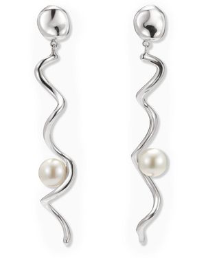 AGMES Teneille Sterling Earrings - White