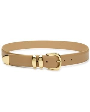 Anderson's Grained Leather Belt - White