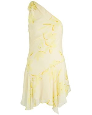 Bec & Bridge Colmar Asymmetric Chiffon Mini Dress - Yellow
