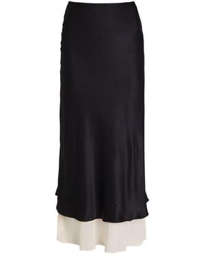Reformation Layered Midi Skirt - Black