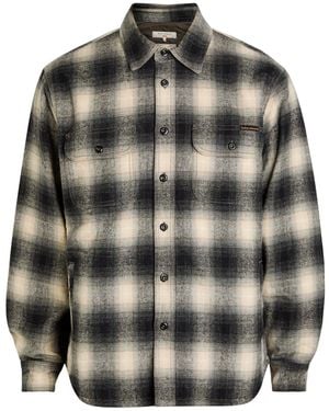 Nudie Jeans Glenn Quilted Flannel Overshirt - Gray