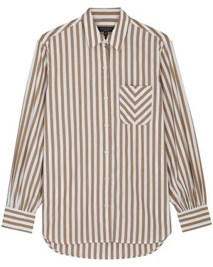 Rag & Bone Maxine Striped Cotton Shirt - White