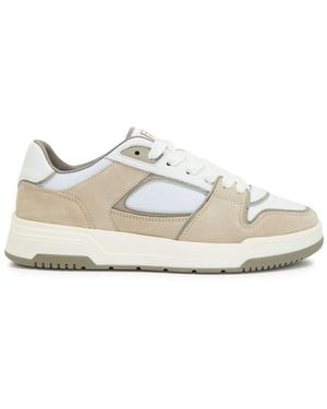 Cleens Lay Up Panelled Leather Trainers - White