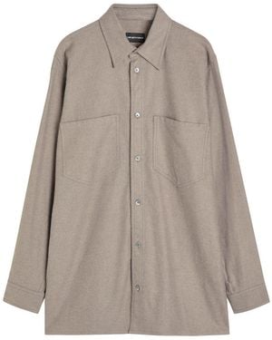 Emporio Armani Flannel Overshirt - Brown