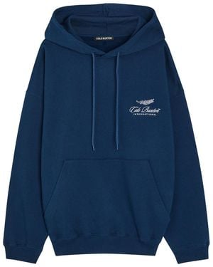 Cole Buxton International Hooded Logo-Embroidery Cotton Sweatshirt - Blue