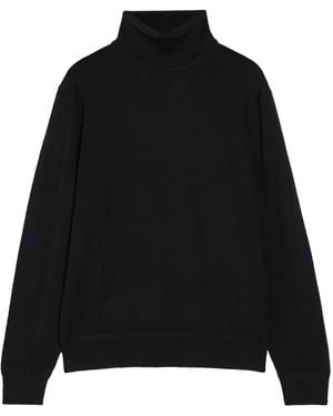 Tom Ford Roll-Neck Fine-Knit Wool Jumper - Black
