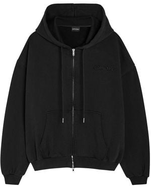 God Made Logo-Embroidered Hooded Cotton Sweatshirt - Black