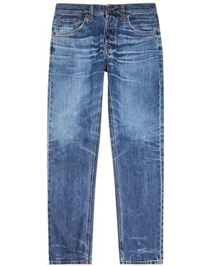 Nudie Jeans Solid Ollie Slim Straight-Leg Jeans - Blue