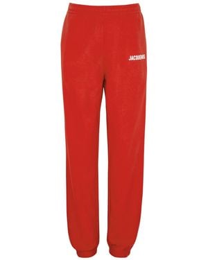 Jacquemus Le Jogging Logo Cotton Sweatpants - Red