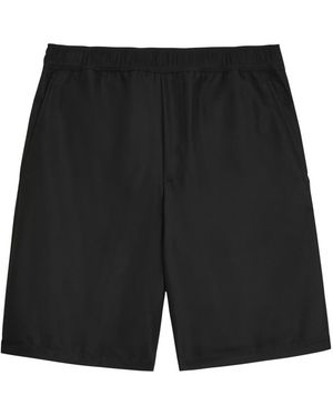 vowels Easy Wool-Blend Shorts - Black