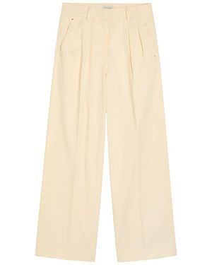 Moncler Straight-Leg Cotton-Poplin Trousers - Natural
