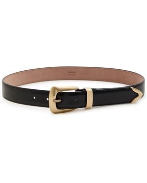KHAITE Benny Leather Belt - Black