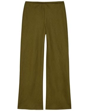 Reformation Gale Straight-Leg Linen Pants - Green