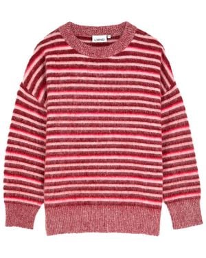 LMND Lemonade Dakota Striped Brushed-Knit Jumper - Red