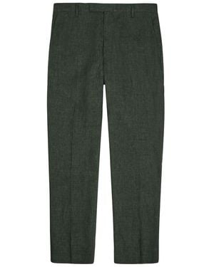 Sunspel Tapered-Leg Linen Trousers - Green