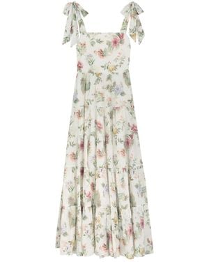 Alice + Olivia Monnie Cotton Long Dress - White