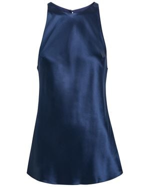 Reformation Saskia Silk Top - Blue