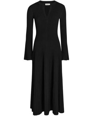 Jonathan Simkhai Genna Ribbed Knit Midi Dress - Black