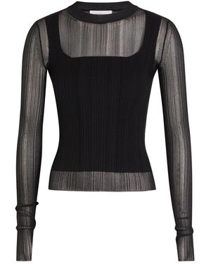 Sportmax Ribbed Fine-Knit Top - Black