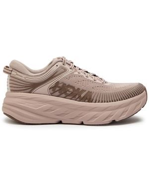 Hoka One One Bondi 7 Mesh-Knit Trainers - Brown