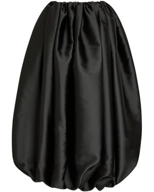 Calvin Klein Yael Gathered Satin-Crepe Maxi Skirt - Black