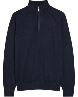 Raith Quarter-Zip Knit Jumper - Blue