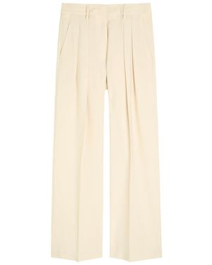 Forte Forte Pleated Woven Trousers - Natural