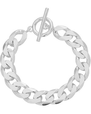 All_blues Sterling Silver Chain Bracelet - White