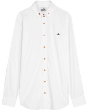 Vivienne Westwood Krall Logo-Embroidered Cotton Shirt - White