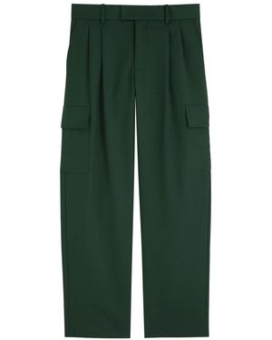 Drole de Monsieur Le Pantalon Cargo Laine Woven Pants - Green