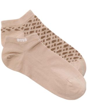 BOSS Cotton-Blend Trainer Socks - Natural