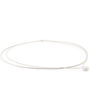 Sapir Bachar Large Sterling Belt - White