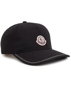 Moncler Logo-Appliquéd Canvas Cap - Black