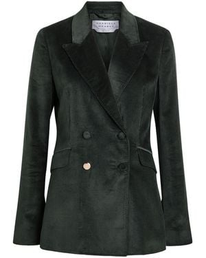 Gabriela Hearst Angela Double-Breasted Corduroy Blazer - Black
