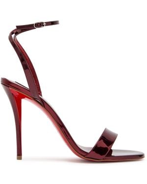 Christian Louboutin Miss Z 100 Patent Leather Sandals - Metallic