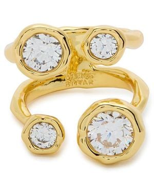 Alexis Asterales Crystal-Embellished 14Kt-Plated Ring - Metallic