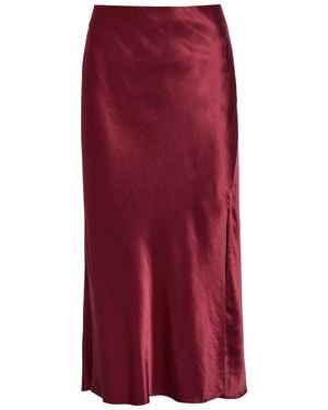Rails Maya Side Split Satin Skirt - Red