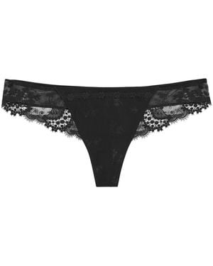 Simone Perele Wish Satin Thong - Black